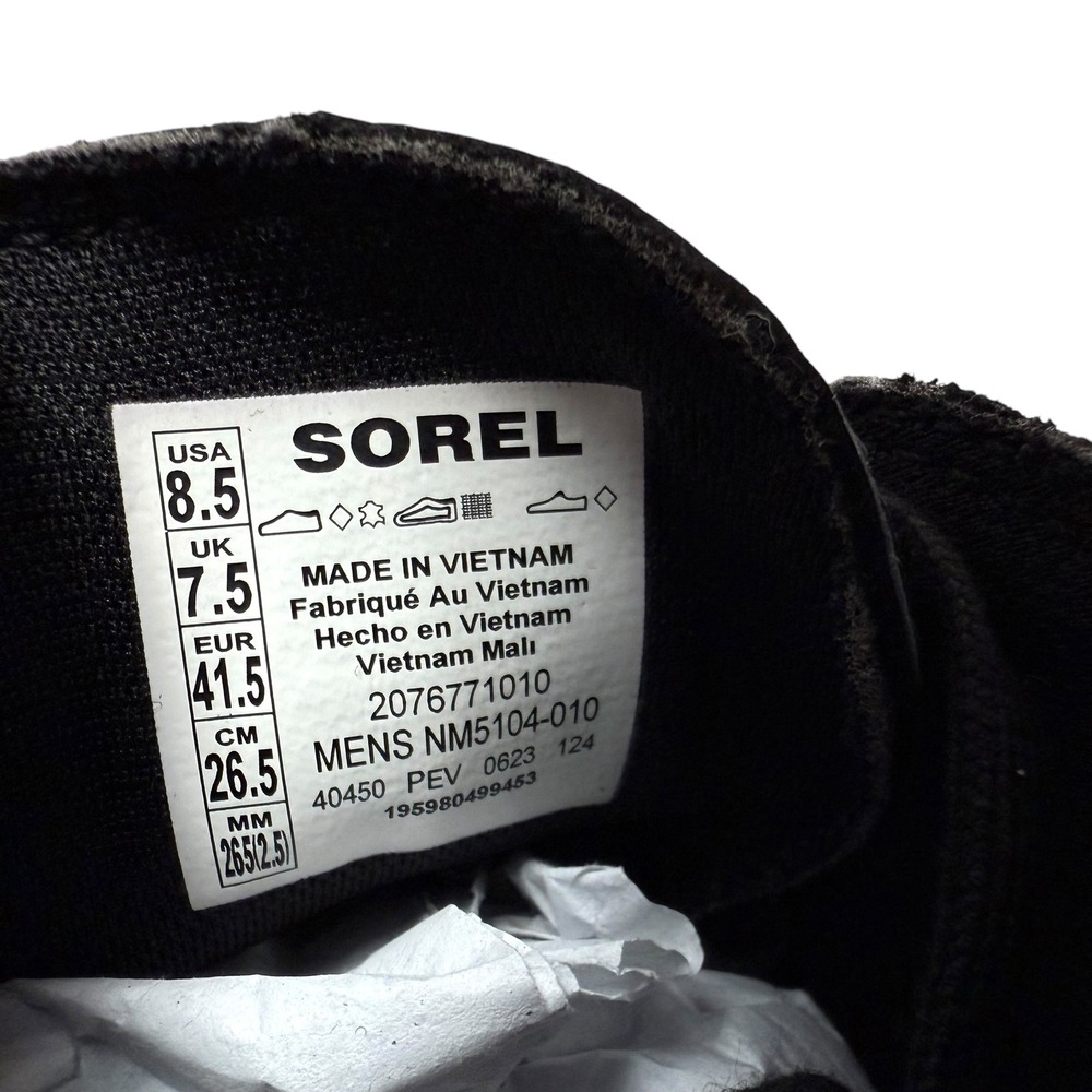 SOREL Men Metro II Sneakers Waterproof Lace Up Low Top Black Sea Salt Size 8.5 - Picture 6 of 13